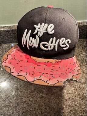 Unique-Snapback Hat-Cayler & Sons -The Munchies-Donut Bite-Adjustable Cap
